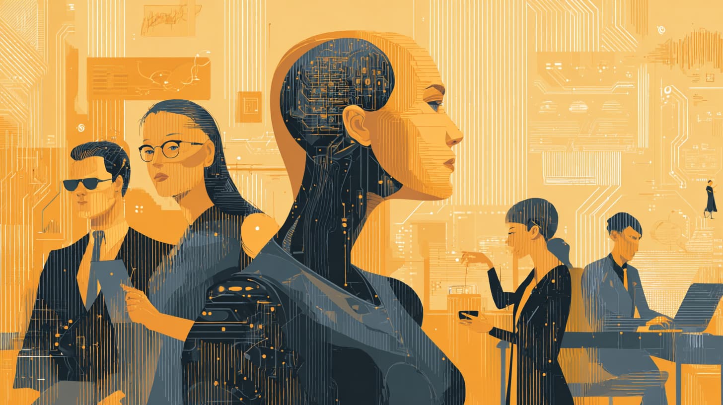 KI-Bildung und Karriereentwicklung - Professionals lernen und arbeiten mit künstlicher Intelligenz Technologie