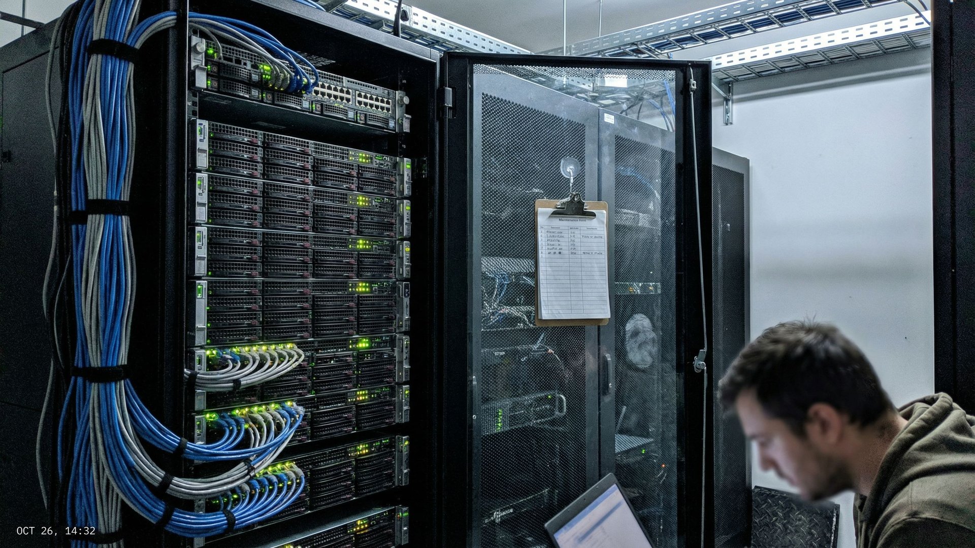 Developer workstation with terminal showing automated cloud deployment processes, representing Claude Code Routines running on Anthropic infrastructure