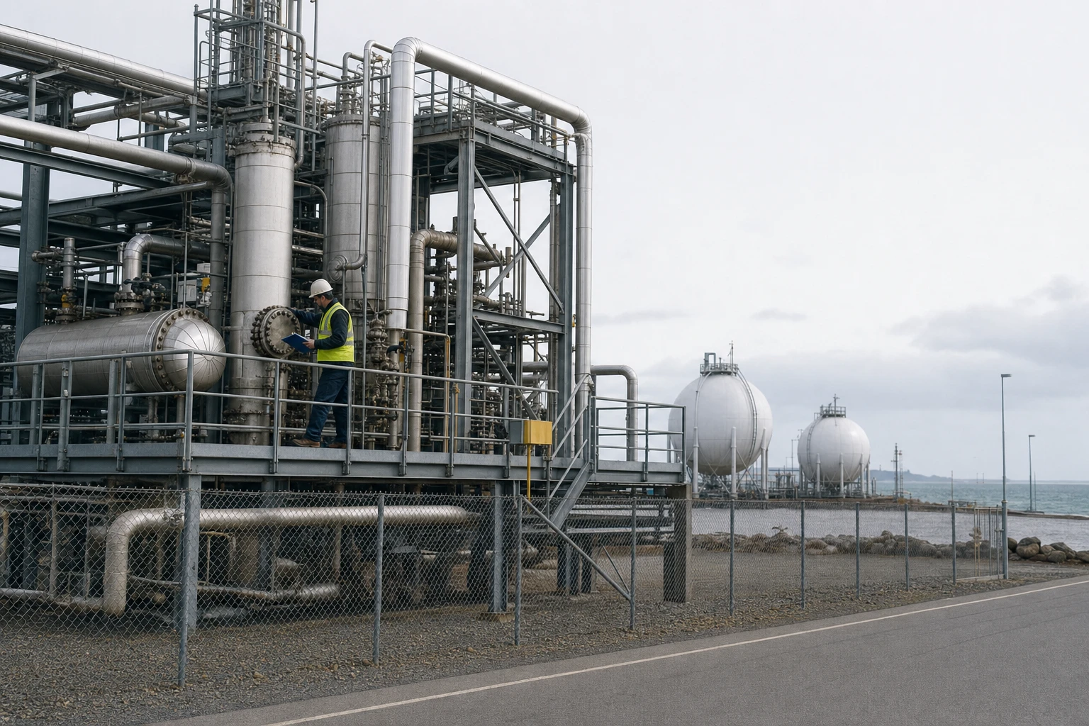 An ammonia cracker plant, it converts imported ammonia back into hydrogen