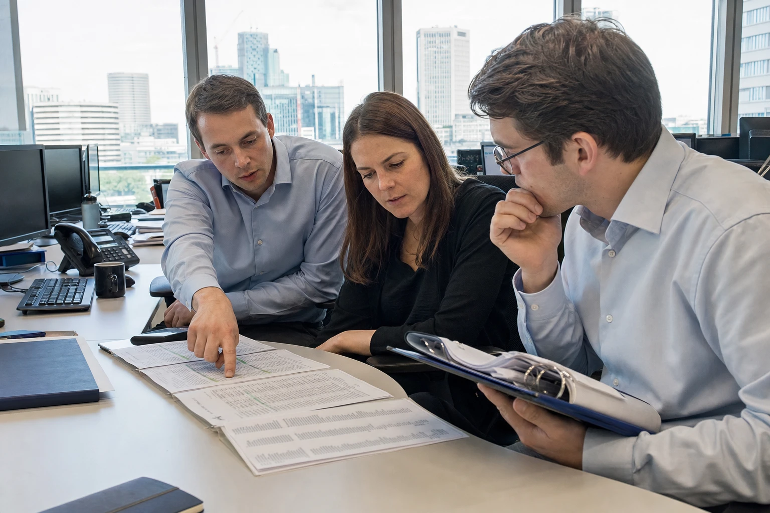 A trading floor at an exchange, EEX executes the HSA sales auctions