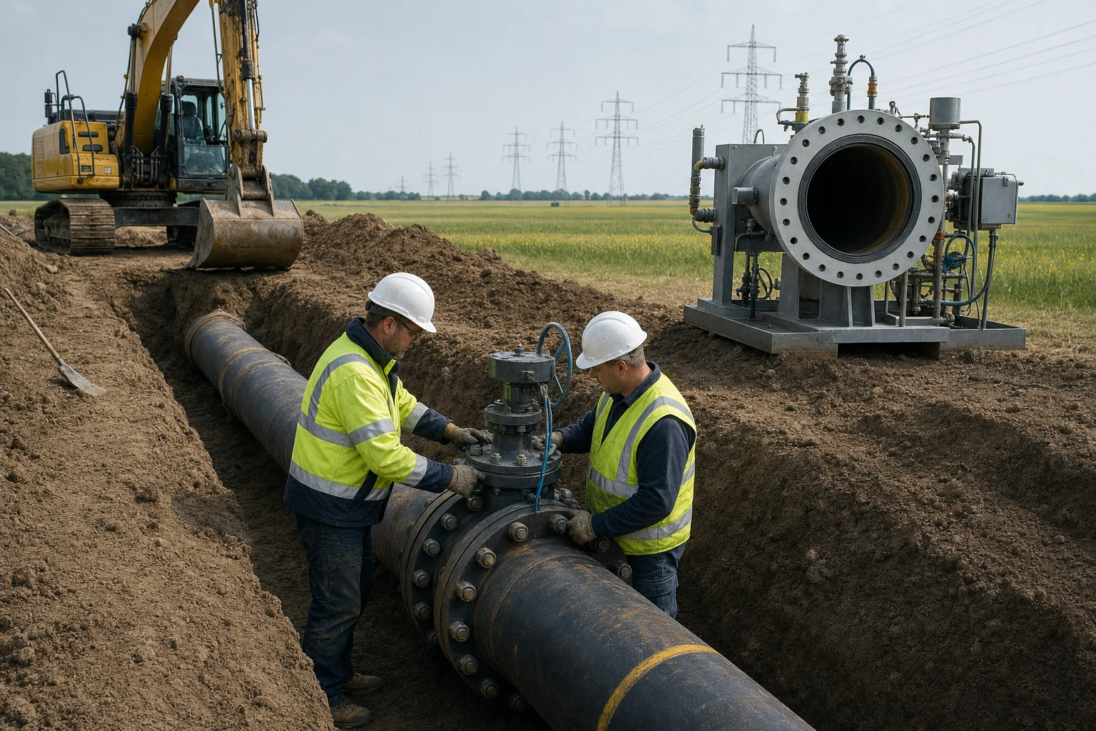 Conversion of an existing pipeline, the hydrogen network grows largely from repurposed gas lines
